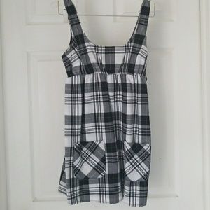 Black and White Plaid Baby doll dress